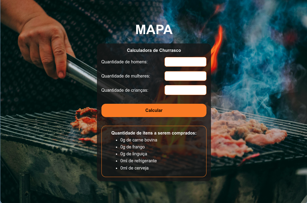 Preview do projeto Calculadora de Churrasco