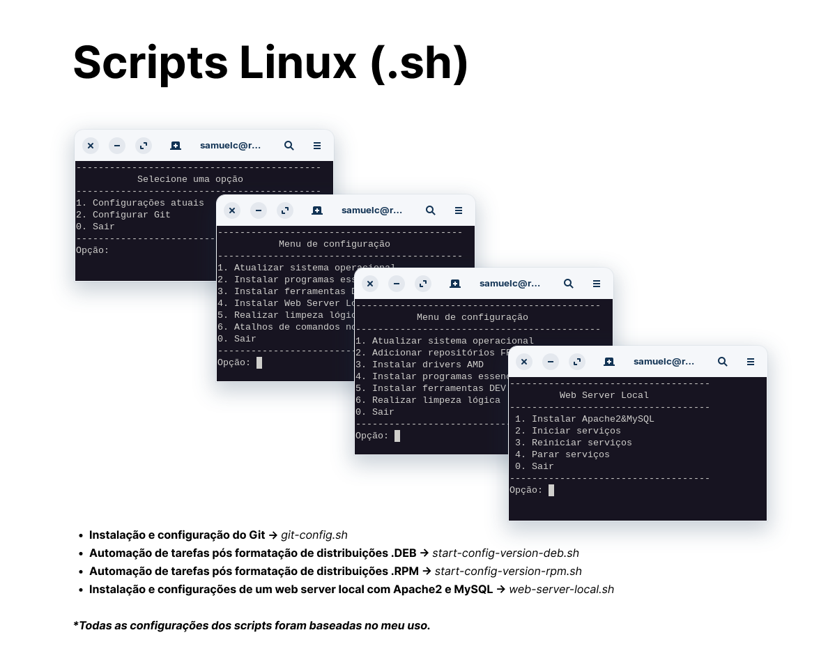 Preview do Repositório de Scripts Linux